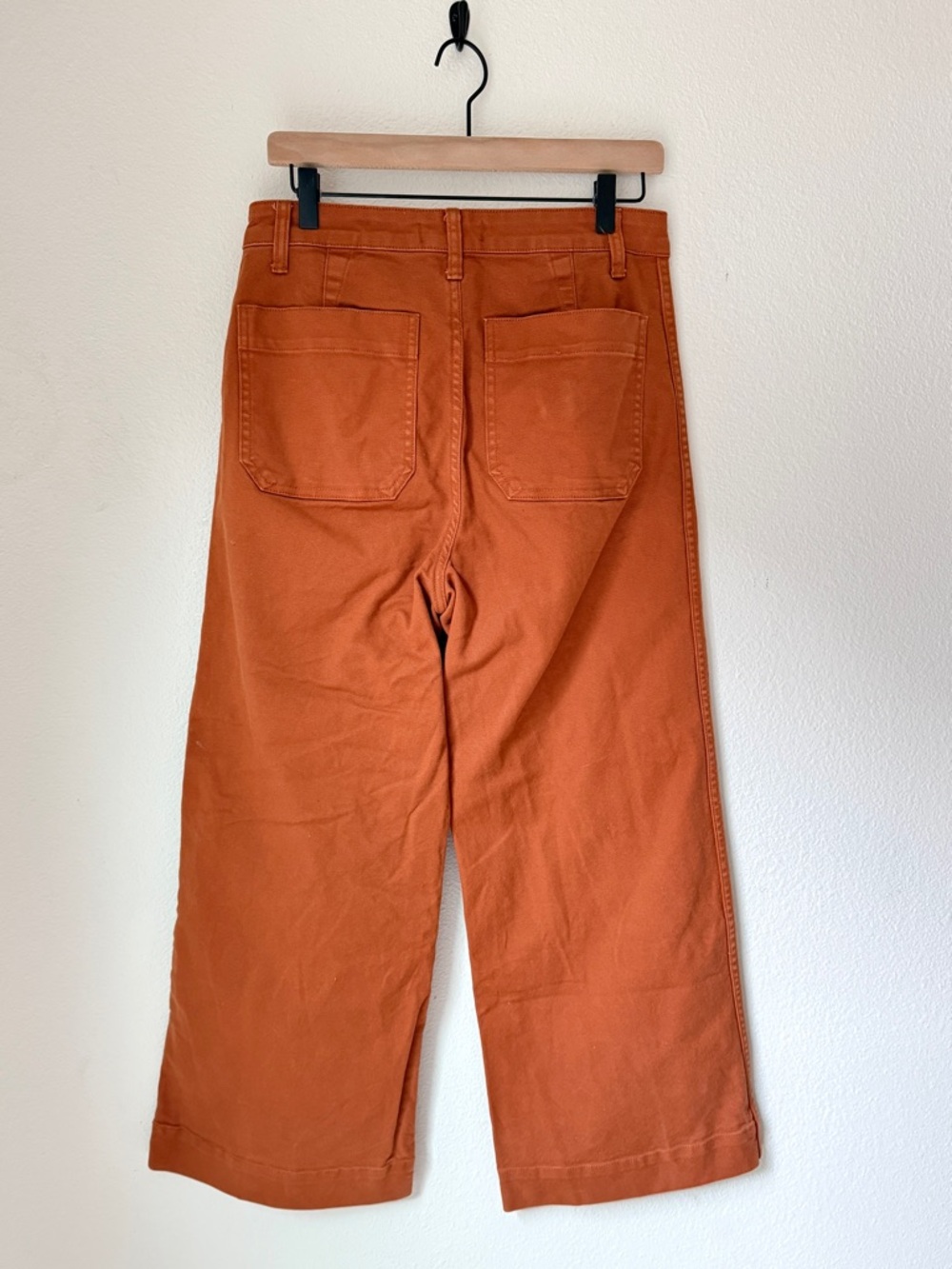 Madewell Emmett Wide Leg Cropped Pants - Rust / Orange - 28 - Picture 3 of 9